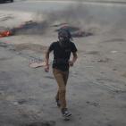 مواجهات مع قوات الاحتلال الإسرائيلي على حاجز قلنديا، شمال القدس المحتلة. تضامننا مع الاقصى