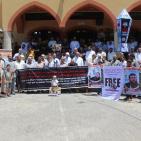 بالتزامن مع القدس وجنين.. تظاهرة في جباليا نصرة للأسير عدنان