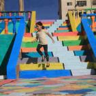 شباب غزة يلونوا حدائقهم