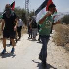 اصابات بالاختناق في قمع الاحتلال مسيرة بلعين الاسبوعية