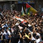 بالصور: تشييع جثمان الشهيد محمد لافي من مخيم قلنديا