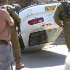 بالصور : عملية الدهس المزعومة شرق رام الله