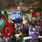 جماهير غاضبة تشيع جثمان الشهيد سعد دوابشة