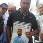 وقفة تضامنية مع الأسير المضرب محمد علان وسط الخليل