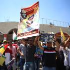 وقفة تضامنية مع الاسير محمد علان في حواره قرب نابلس