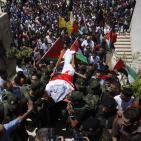 تشييع جثمان الشهيد ابو عمشة في كفر راعي بجنين