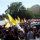 المدارس  الاهليه داخل 48  تتظاهر امام مكتب نتنياهو في القدس الغربية