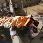 تشييع جثمان الشهيدة رهام دوابشة في بلدة دوما قرب نابلس