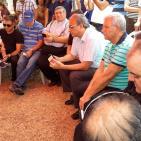 خيمة الاعتصام تضامنا مع المدارس الاهلية مقابل وزارة المعارف في الناصرة