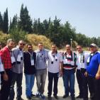 وفد مقدسي  باستقبال الاسير المحرر عمر شلبي امام سجن مجدو