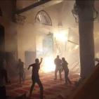 اعتداء المحتلين  على المصلين في المسجد الاقصى  اليوم الاثنين 14/9/2015