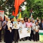 جنين: وقفة تضامنية الأسرى المضربين عن الطعام والإداريين