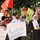 جنين: وقفة تضامنية الأسرى المضربين عن الطعام والإداريين