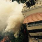 حريق بجانب مكتب الدفاع المدني في بيتونيا