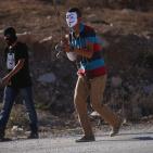 مواجهات امام سجن عوفر غربي رام الله