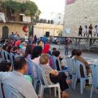 فرقة الهدف للدبكة  الشعبية و فرقة كنعان للتراث والفنون الشعبية في سوق الحرجة رام الله