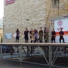 فرقة الهدف للدبكة  الشعبية و فرقة كنعان للتراث والفنون الشعبية في سوق الحرجة رام الله