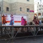 فرقة الهدف للدبكة  الشعبية و فرقة كنعان للتراث والفنون الشعبية في سوق الحرجة رام الله