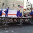 فرقة الهدف للدبكة  الشعبية و فرقة كنعان للتراث والفنون الشعبية في سوق الحرجة رام الله