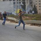 مواجهات قرب مستوطنة بيت ايل شرق رام الله عقب مسيرة جماهيرية نصرة للأقصى