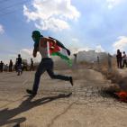 مواجهات قرب مستوطنة بيت ايل شرق رام الله عقب مسيرة جماهيرية نصرة للأقصى