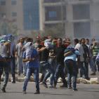 مواجهات قرب مستوطنة بيت ايل شرق رام الله عقب مسيرة جماهيرية نصرة للأقصى