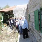 بالصور: محافظ رام الله والبيرة وحركة فتح يتفقدان بيت المربي عبد الدايم