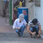 مواجهات  قرب المدخل الشمالي لمدينة البيرة على طريق مستوطنة بيت ايل