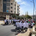 اعتصام لنقابة الأطباء أمام مقر الامم المتحدة في رام الله