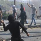 مواجهات حاجز حوارة جنوب نابلس في جمعة الغضب