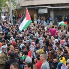 المظاهرة السلمية التي قمعها جيش الاحتلال على مدخل شارع الشهداء بالخليل