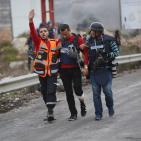 اصابة مصور راية ومواجهات شمال مدينة البيرة