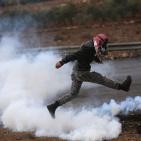 مواجهات المدخل الشمالي لمدينة البيرة اليوم الخميس