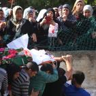 تشييع جثماني الشهيدين محمد شماسنة وعمر الفقيه في بلدة قطنا شمال غرب القدس،