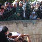 تشييع جثماني الشهيدين محمد شماسنة وعمر الفقيه في بلدة قطنا شمال غرب القدس،