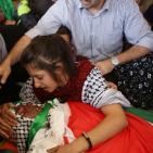 تشييع جثماني الشهيدين محمد شماسنة وعمر الفقيه في بلدة قطنا شمال غرب القدس،