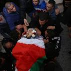 تشييع جثماني الشهيدين ليث اشرف مناصرة  وأحمد أبو العيش (28) ع في مخيم قلنديا