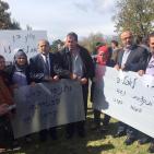 مظاهرة امام وزارة المالية  الاسرائيليه والكنيست  احتجاجا على تغييب احتياجات العرب من الميزانية..