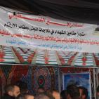 الخليل: خيمة اعتصام مع أهالي الشهداء المحتجزة جثامينهم