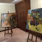 12فنانا يعرضون لوحاتهم ورسوماتهم في فندق الموفنبيك برام الله