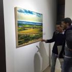 الفنان تقي سباتين ينظم معرض الارض المقدسة في البيرة