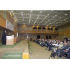 المطران عطا الله حنا خلال زيارته مؤتمر عن القدس في مدينة القاهرة