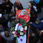 تششيع جثمان الشهيد نشأت جمال عصفور في بلدة سنجل قرب رام الله