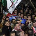 تشييع جثمان الشهيد عبد الله نصاصرة في قرية بيت فوريك شرق نابلس