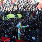 تشييع جثمان الشهيد ماهر الجابي في مدينة نابلس