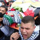 تشييع جثمان الشهيد عز الدين رداد في قرية صيدا بمدينة طولكرم