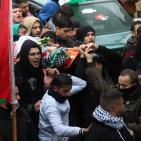 تشييع جثمان الشهيد عز الدين رداد في قرية صيدا بمدينة طولكرم