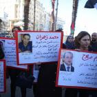 سلسلة بشرية في رام الله بعنوان لكل شهيد حياة