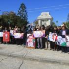 صحفيو غزة يتضامنون مع الأسير الصحفي محمد القيق