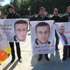 صحفيو غزة يتضامنون مع الأسير الصحفي محمد القيق